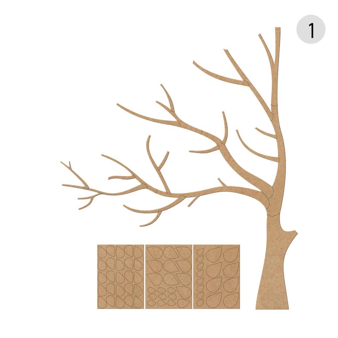 Kaeppel Wanddeko XXL Baum - MDF Natur Riesige Ersparnisse