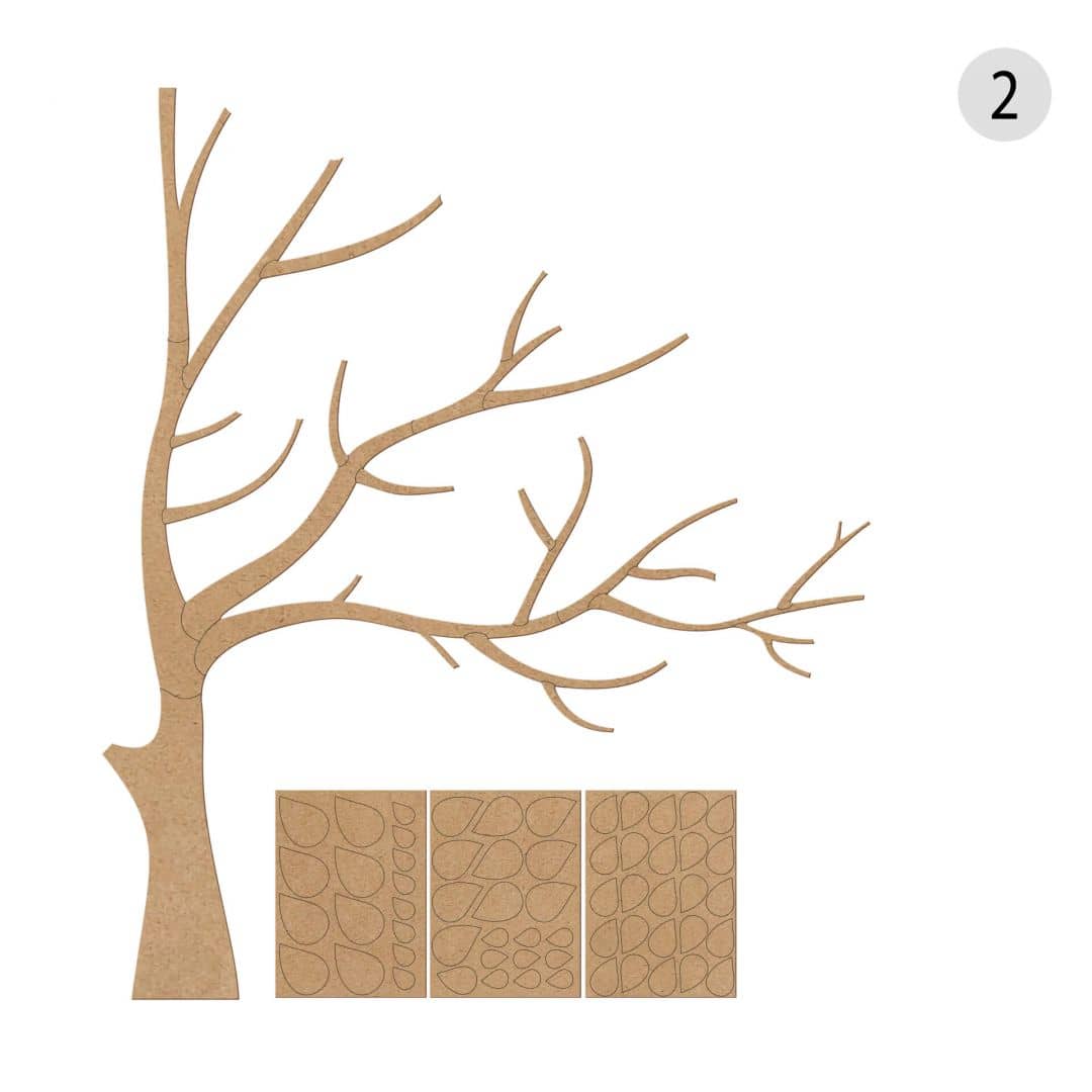 Kaeppel Wanddeko XXL Baum - MDF Natur Riesige Ersparnisse