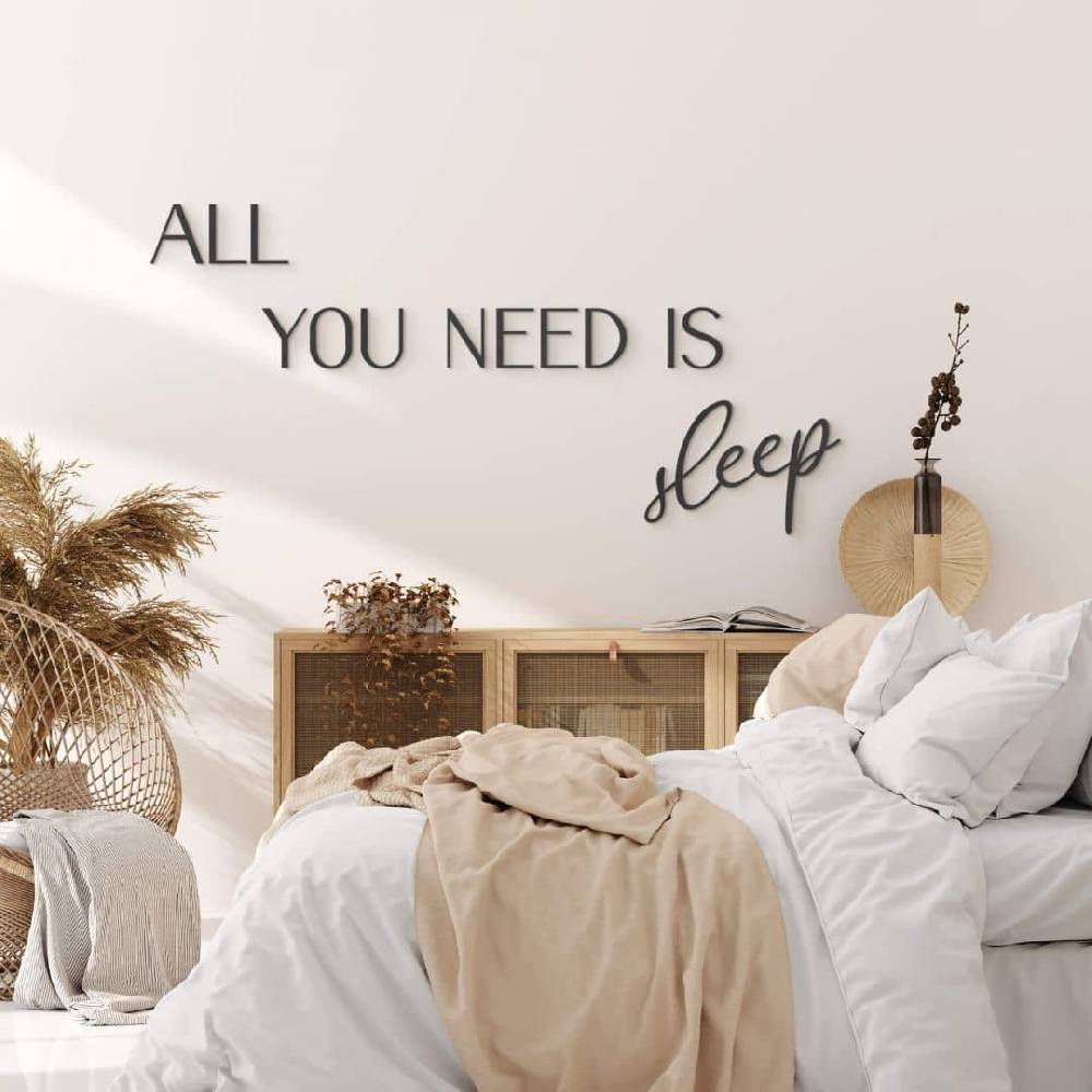 Kaeppel 3D MDF Schriftzug Schlafzimmer - All you need is sleep