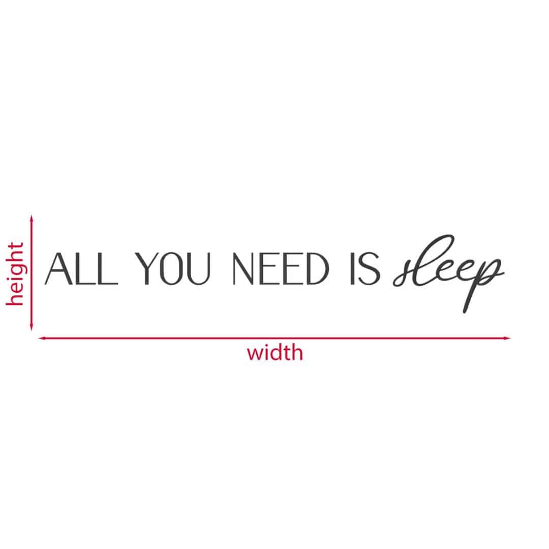 Kaeppel 3D MDF Schriftzug Schlafzimmer - All you need is sleep Wochenangebot