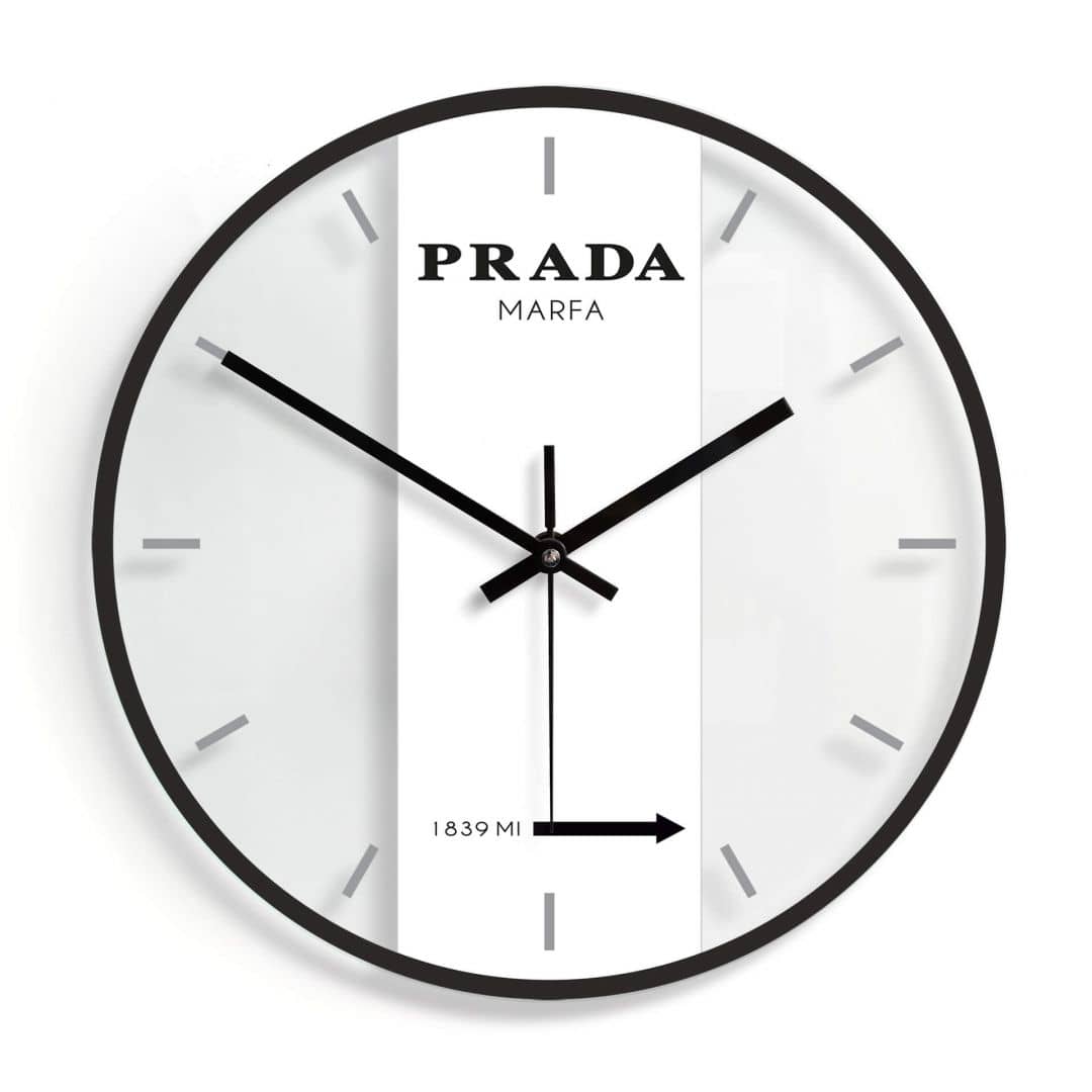 Kaeppel Wanduhr aus Glas - Prada Marfa Ø30 cm