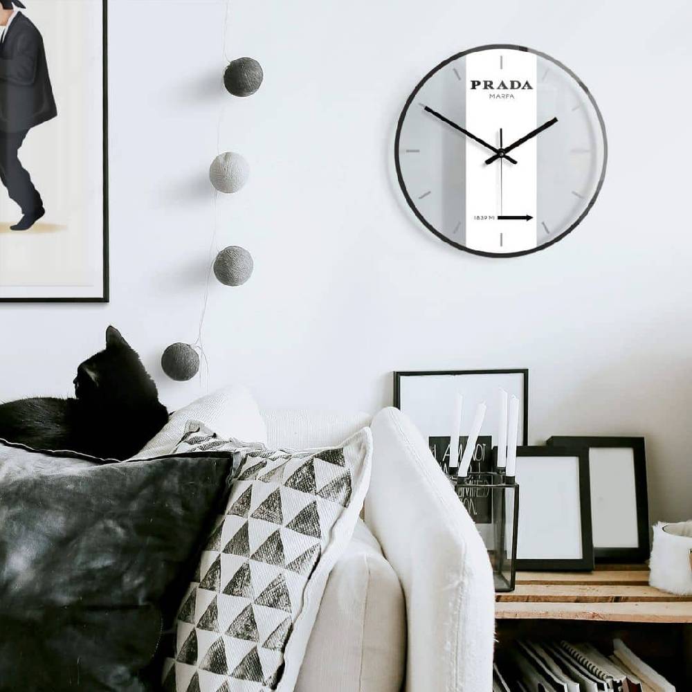 Kaeppel Wanduhr aus Glas - Prada Marfa Ø30 cm Bis zu 50% Rabatt