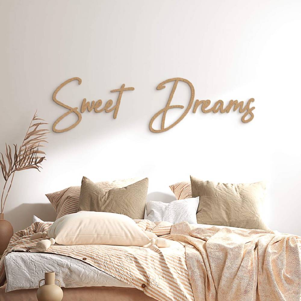 Kaeppel MDF-Deko 3D Schriftzug Sweet Dreams - Natur