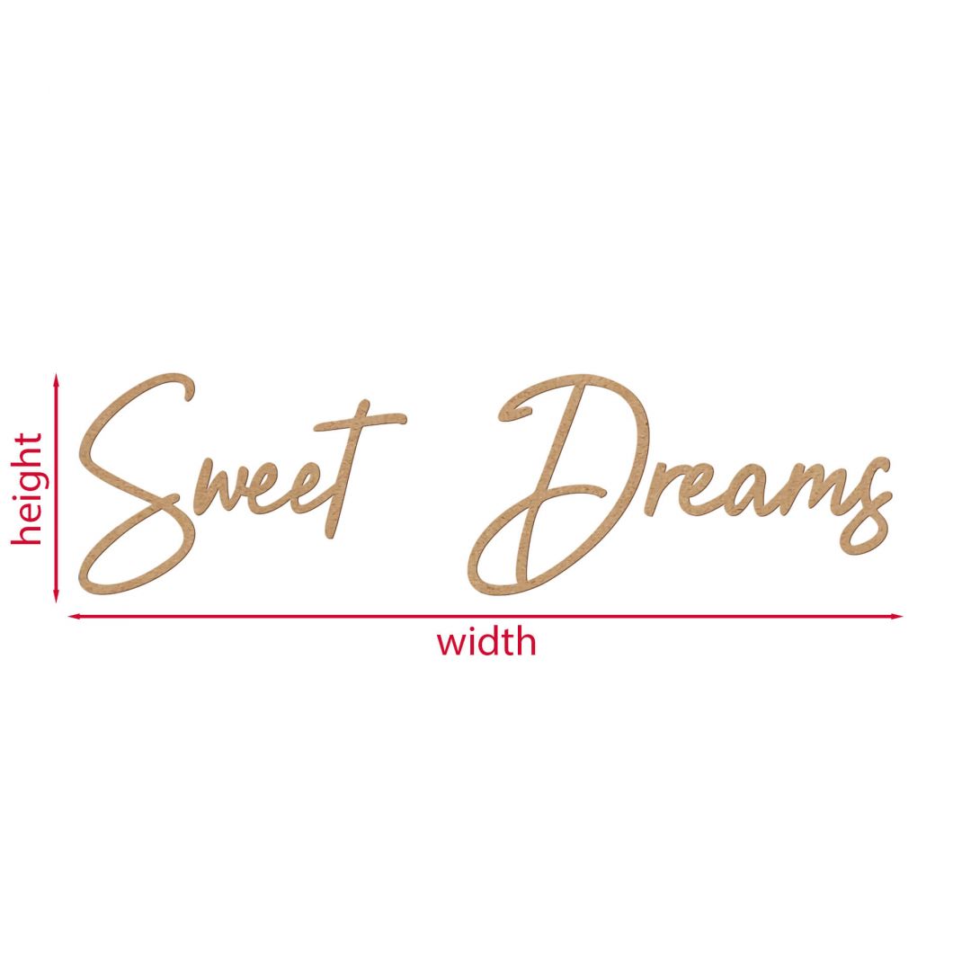 Kaeppel MDF-Deko 3D Schriftzug Sweet Dreams - Natur Nur für heute