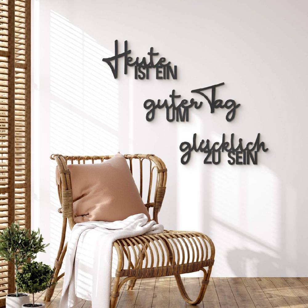 Kaeppel MDF - Holzdeko - Heute ist ein guter Tag um glücklich zu sein