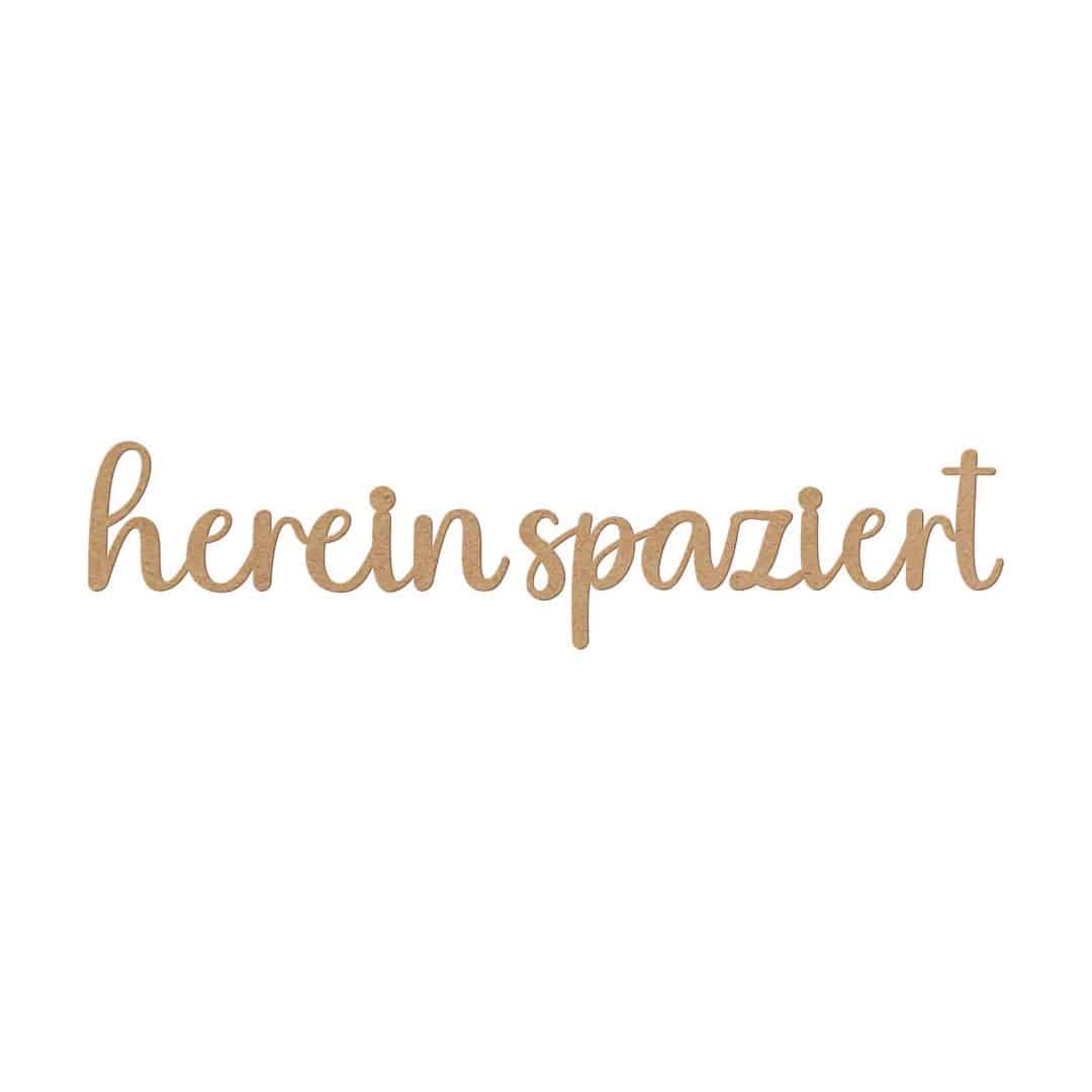 Kaeppel Holzdeko 3D-Schriftzug Hereinspaziert - MDF Natur Clearance-Verkauf