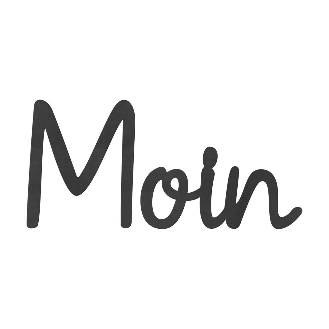 Kaeppel 3D MDF Schriftzug Moin - norddeutsche Begrüßung Kostenloser Versand international