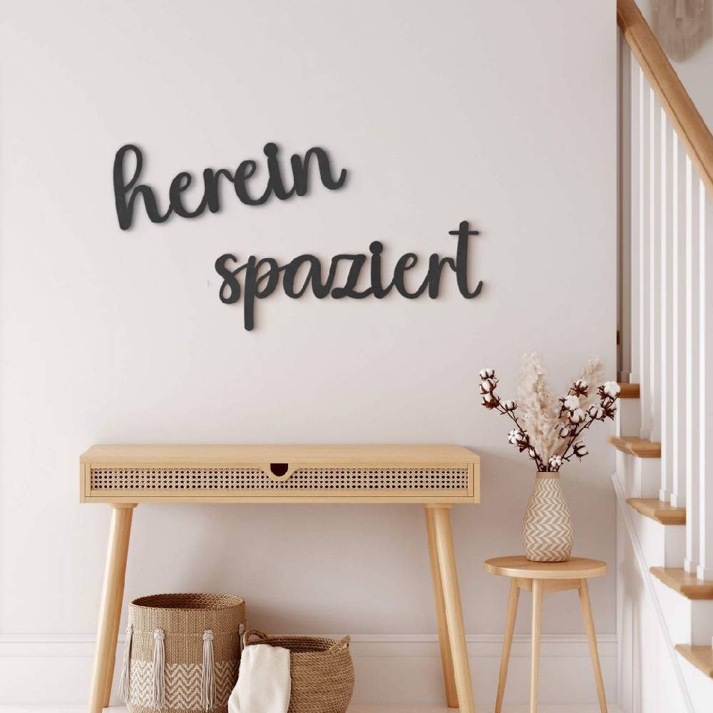 Kaeppel MDF - Holzdeko - 3D-Schriftzug Hereinspaziert
