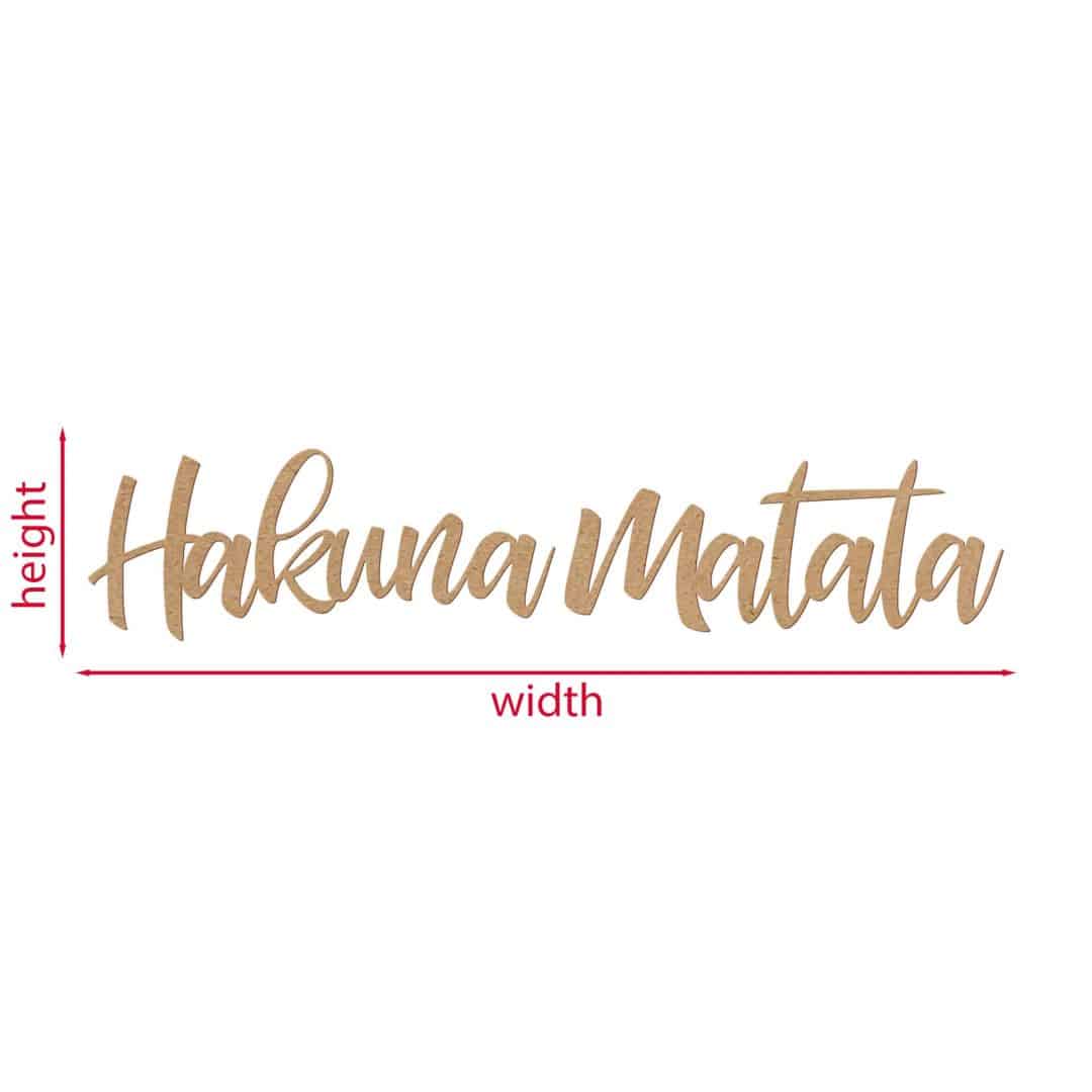 Kaeppel Holzdeko Schriftzug Hakuna Matata - MDF Natur (2-teilig) Verkauf