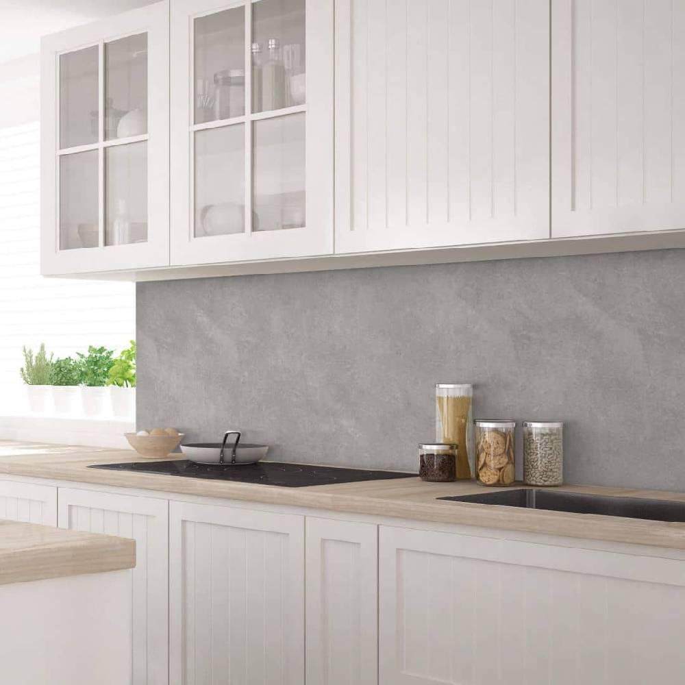 Kaeppel 3D Klebefolie - Beton-Optik - Möbelfolie, Küchenrückwand, Badfolie, Fliesenaufkleber - grau