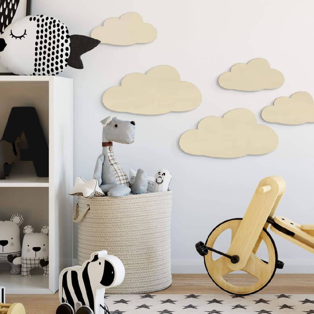 Kaeppel 3D Holzdeko Kinderzimmer - Wolken Set (5-teilig)