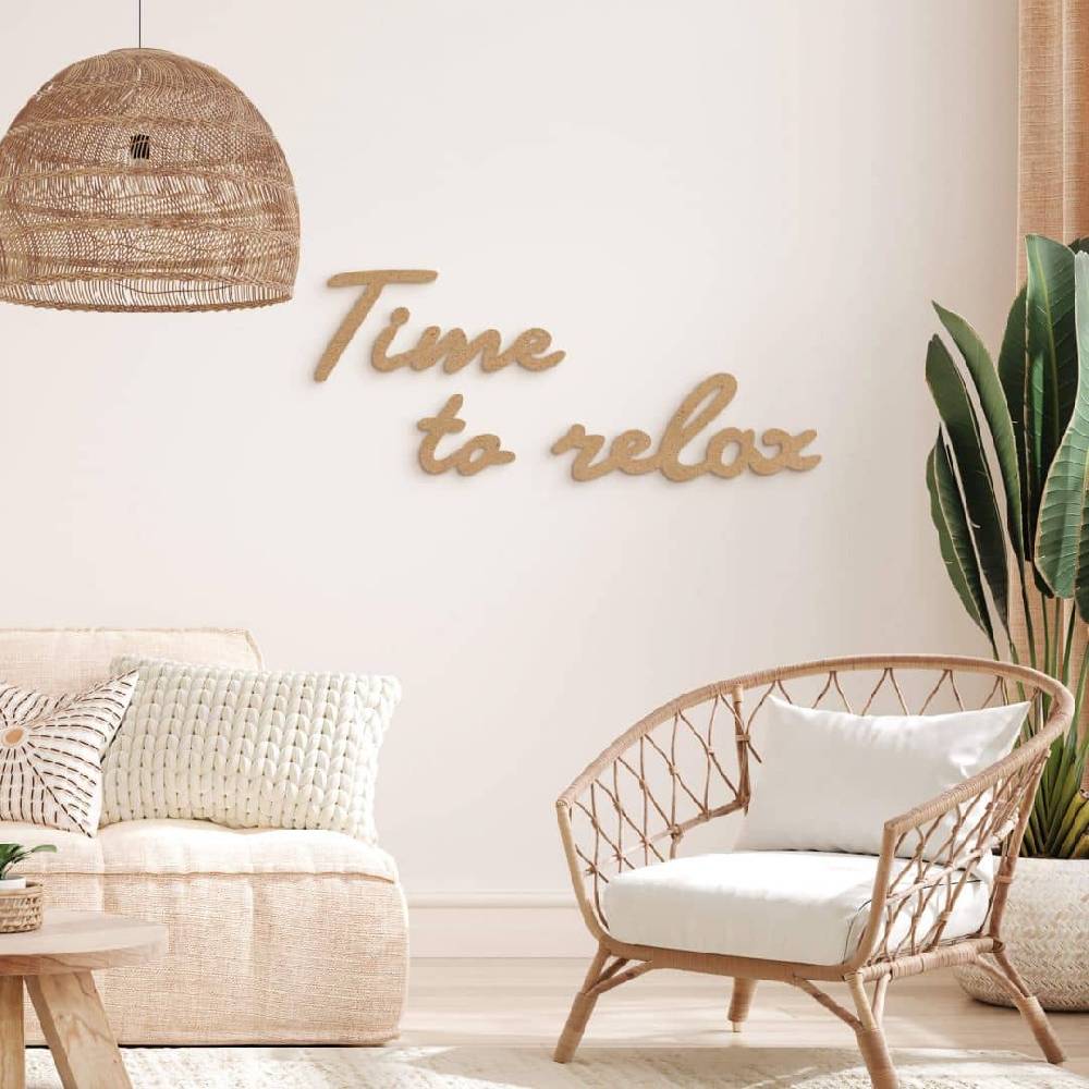 Kaeppel Holz Schriftzug - Time to relax - MDF Natur