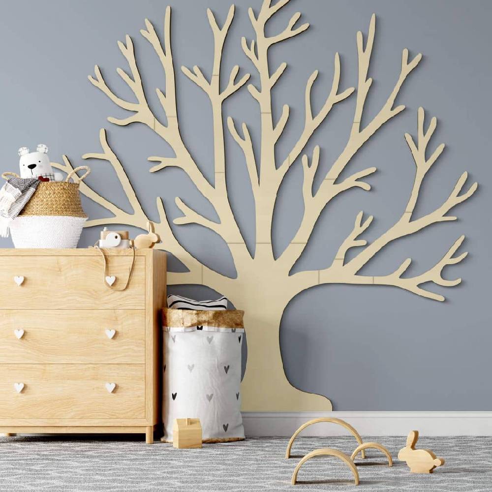 Kaeppel Holzdeko Pappel XXL-Baum des Lebens (19-teilig)