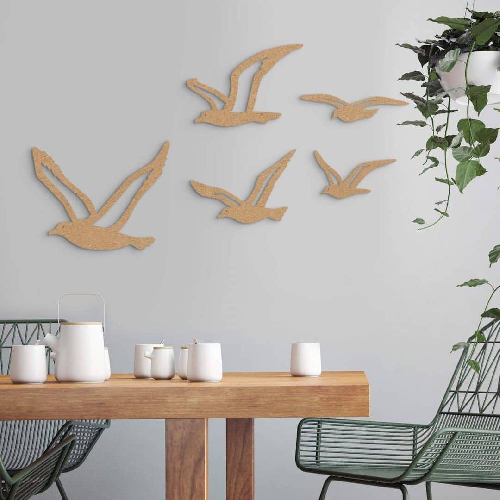 Kaeppel MDF Natur Holzdeko - Vögel Möwen (5-teilig)