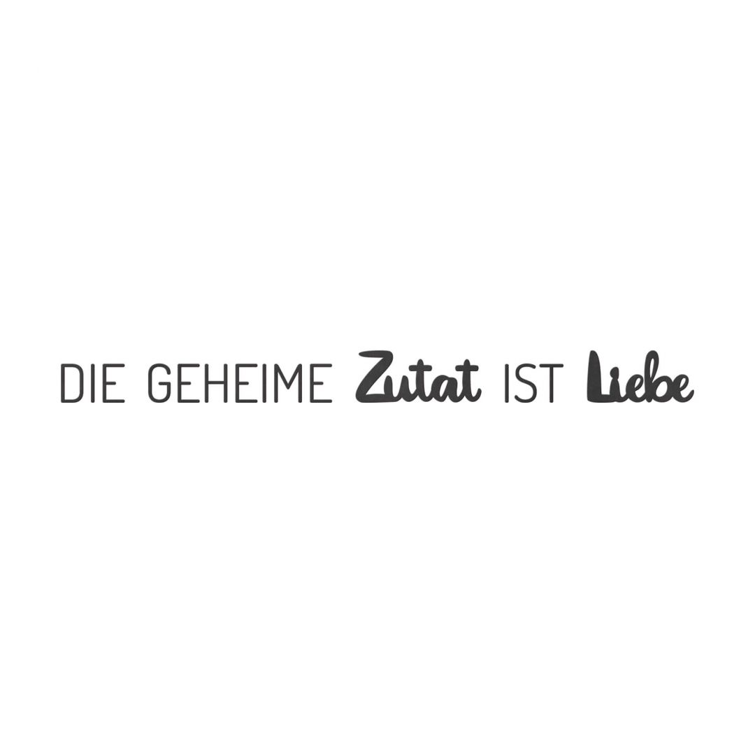 Kaeppel Küchendekoration Spruch - Die geheime Zutat ist Liebe - MDF Fabrikpreis