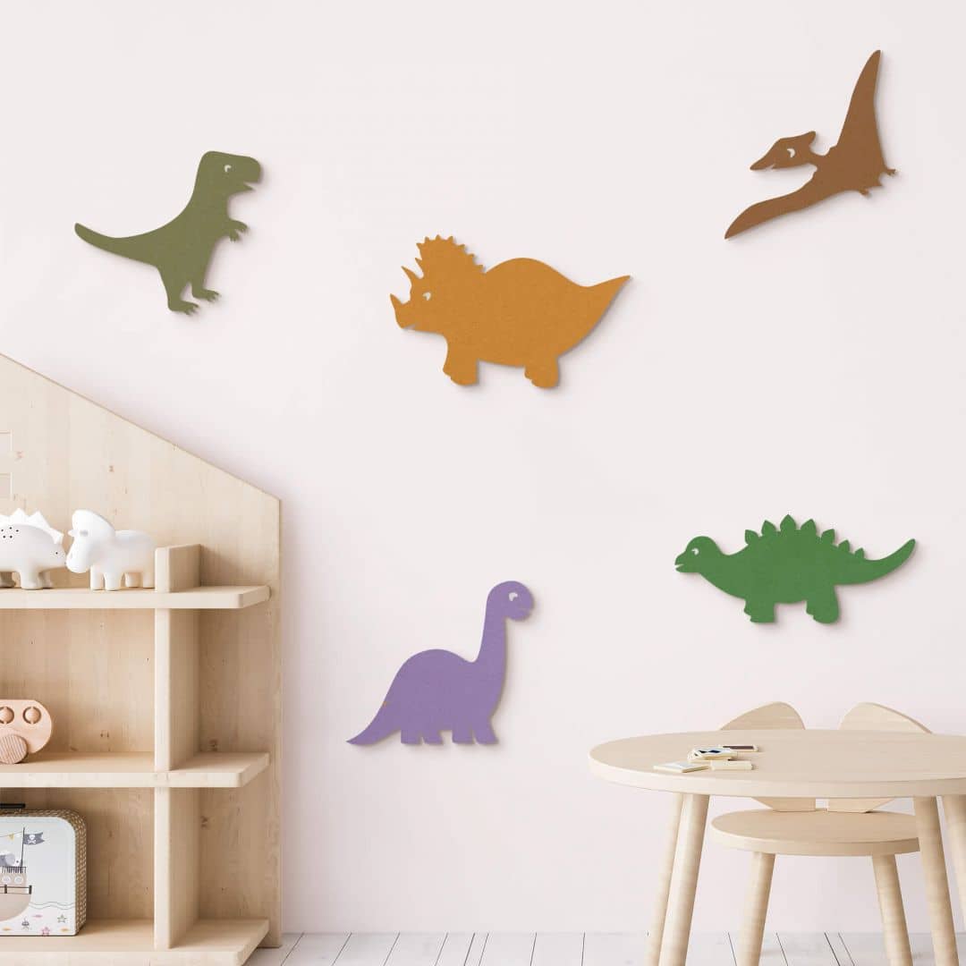 Kaeppel Holzdeko Kinderzimmer Dino-Set (5-teilig) - MDF Natur Rabatt
