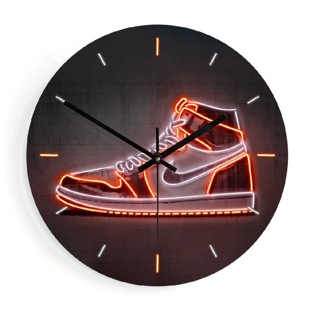 Kaeppel Wanduhr aus Glas - Mielu - Sneaker - Ø 30 cm