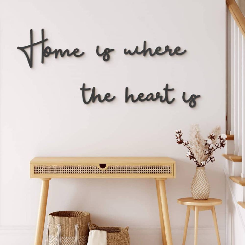 Kaeppel MDF-Holzbuchstaben Home is where the heart is (6-teilig)