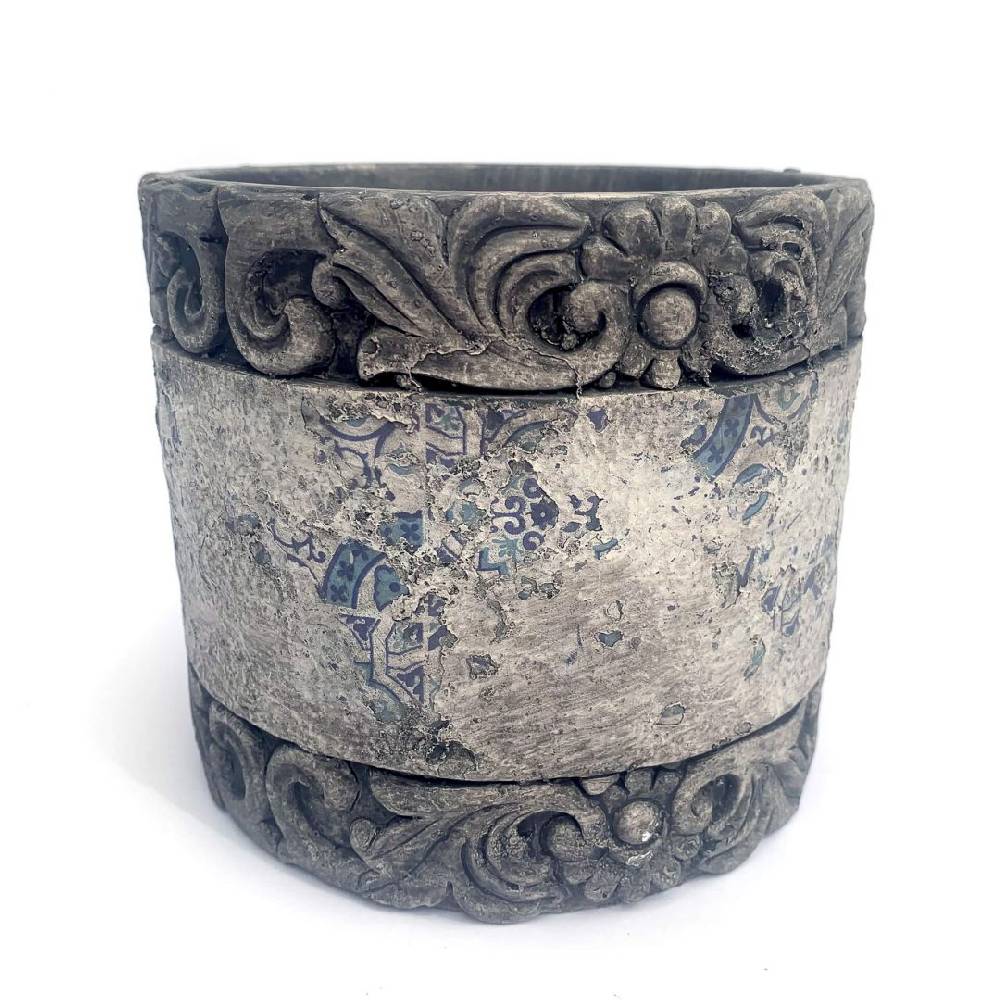 Kaeppel Vintage Damask Übertopf rustikal