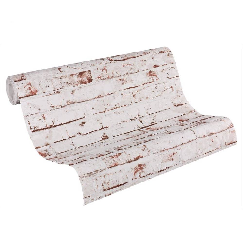 Kaeppel A.S. Création Vliestapete Wood and Stone Tapete in Steinoptik Backstein beige, braun, rot