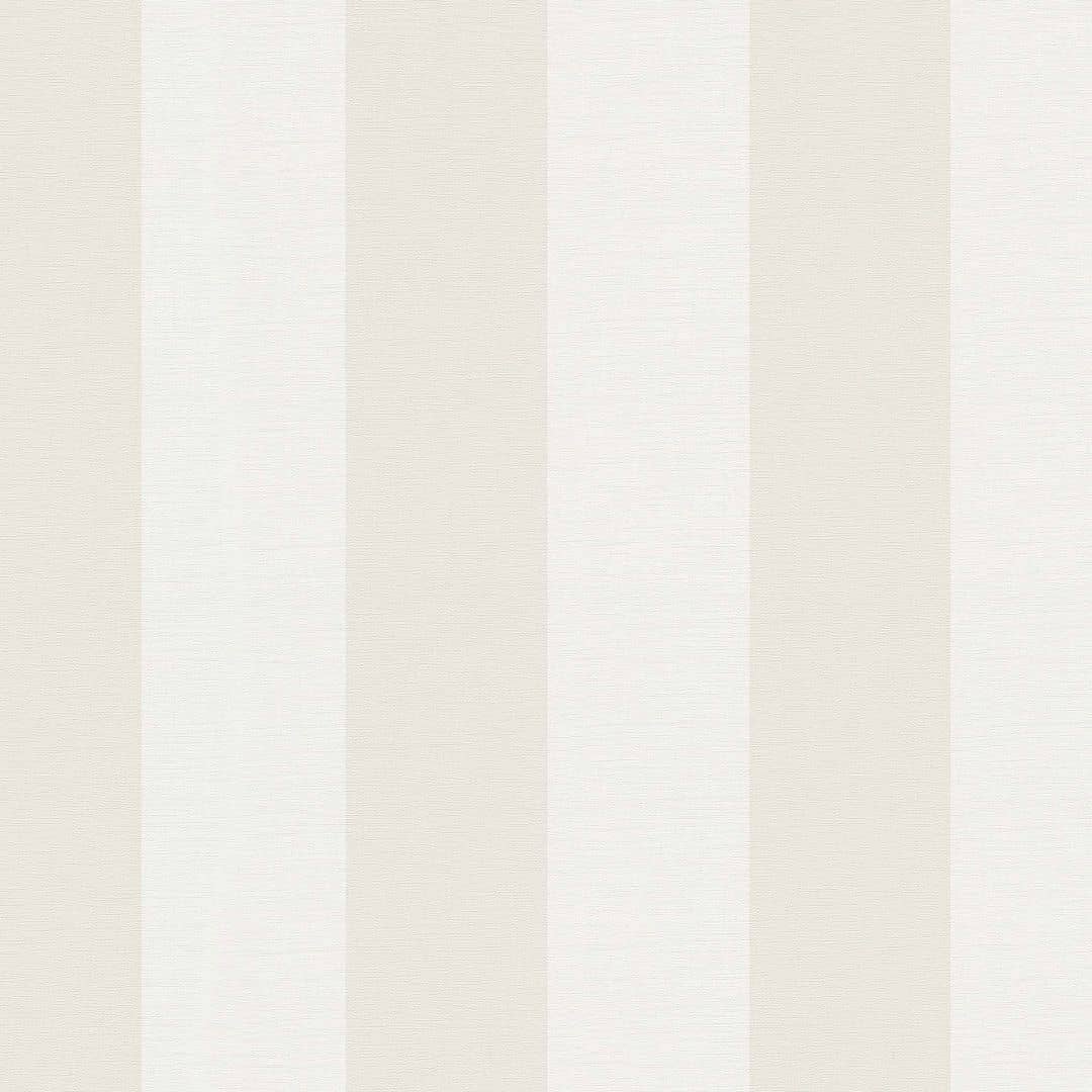 Kaeppel Streifentapete weiß beige - Vliestapete Kunst A.S. Création - matt und leicht strukturiert Begrenzt auf 3 Tage