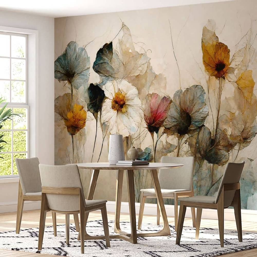 Kaeppel Fototapete Bouquet aus Trockenblumen - Blumentapete - Treechild