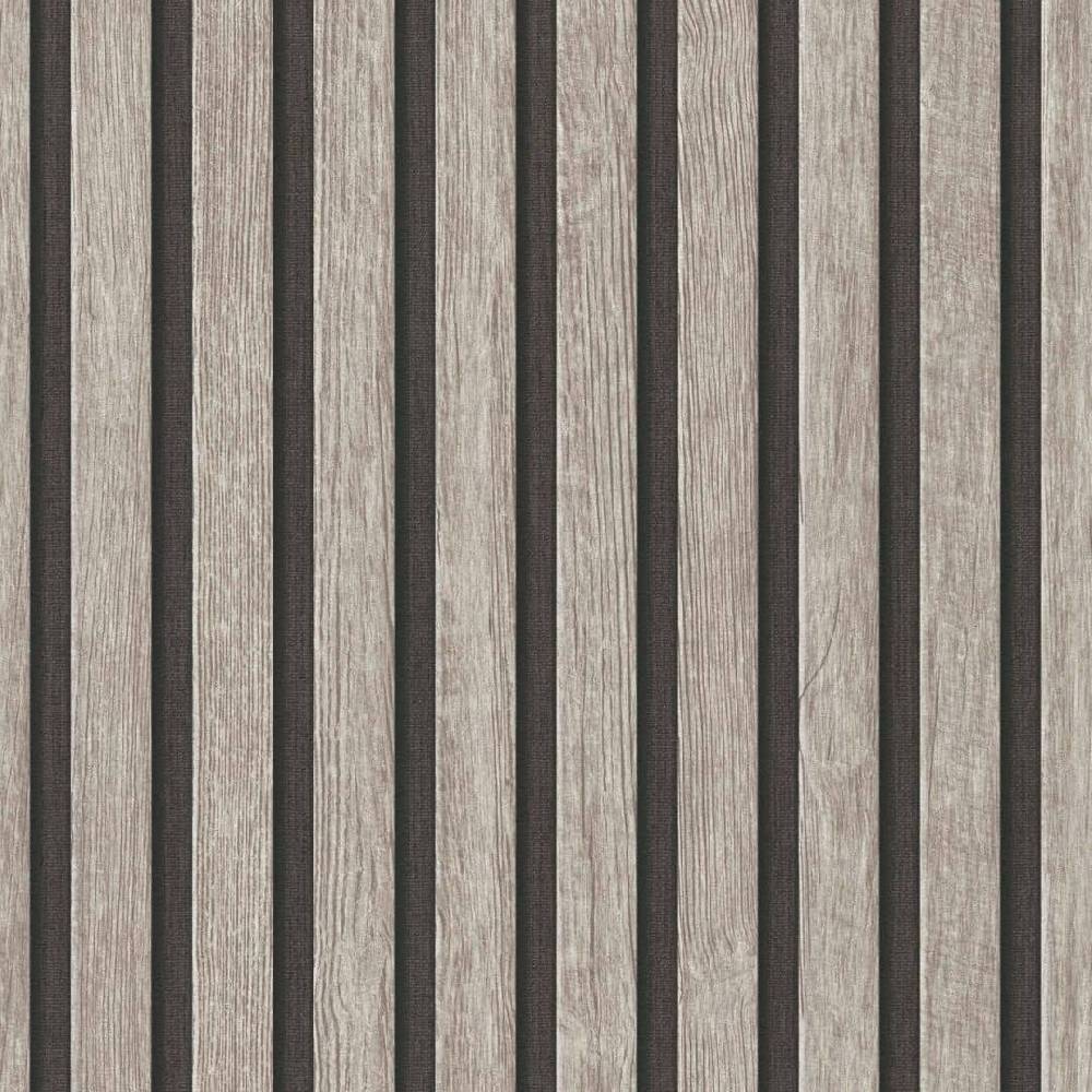 Kaeppel 3D Holzpaneele Vliestapete - Holzoptik Tapete von A.S. Creation Grau, Schwarz 2025