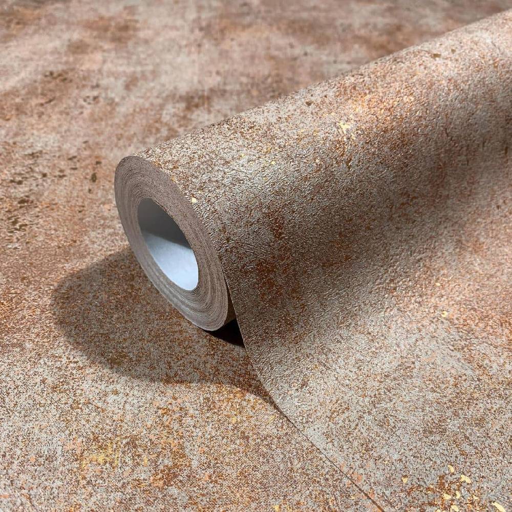 Kaeppel Vliestapete in leicht glänzender Betonoptik beige Uni Outlet