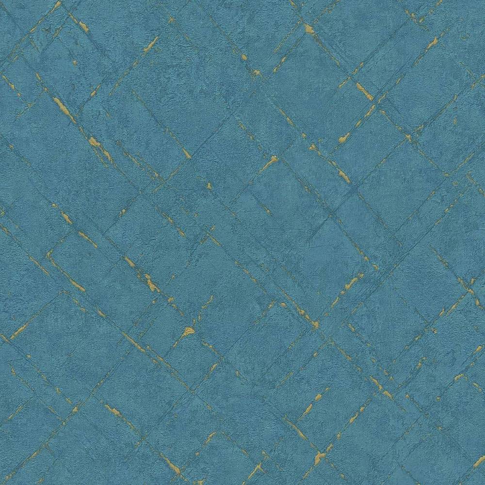 Kaeppel Vliestapete Vintage Tapete blau, metallic - Private Walls Emotion im Angebot