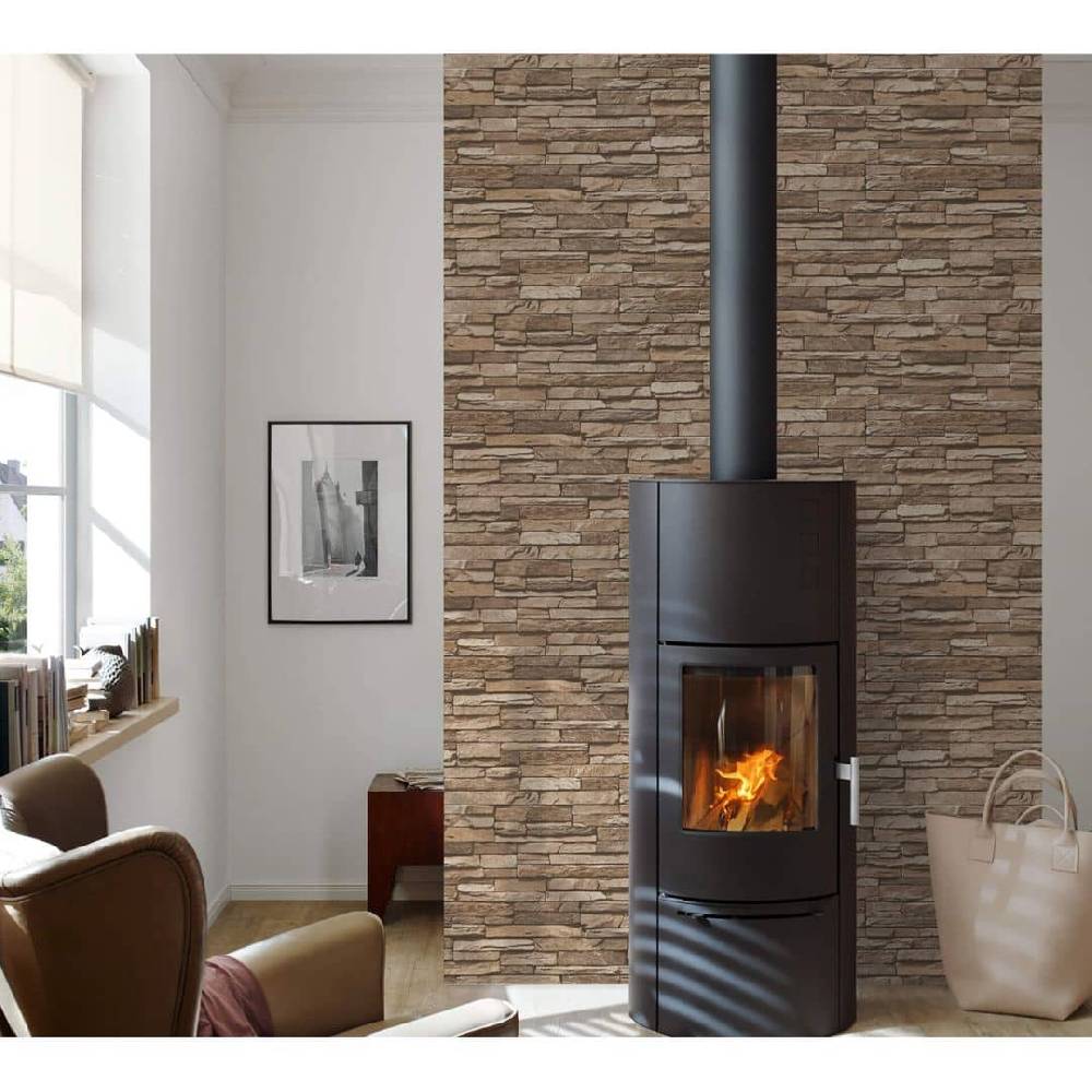 Kaeppel A.S. Création Vliestapete Wood and Stone Tapete in Steinoptik Naturstein beige, braun Günstiger Verkauf