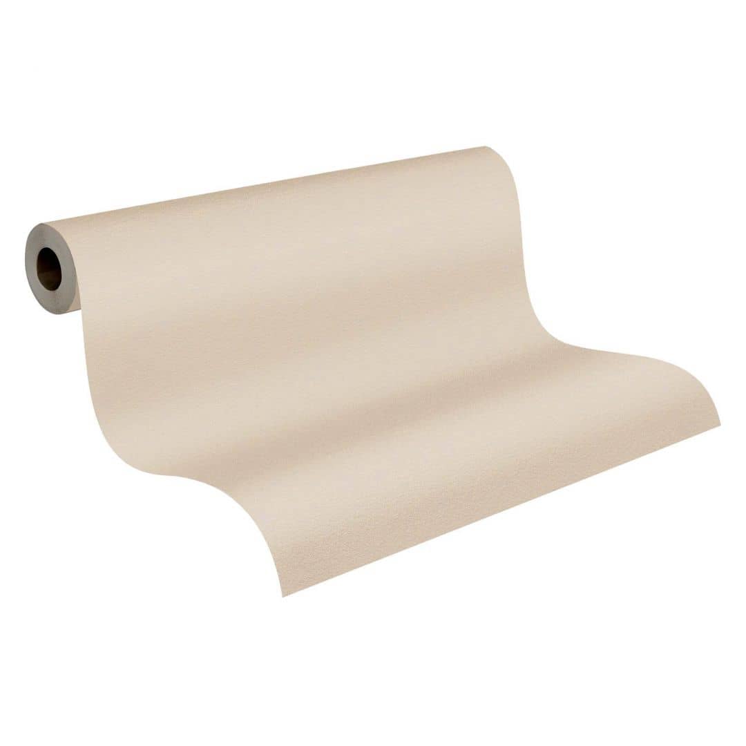 Kaeppel Tapete Creme einfarbig Uni Vliestapete Beige glatt Unitapete A.S. Création Fabrik Onlineshop