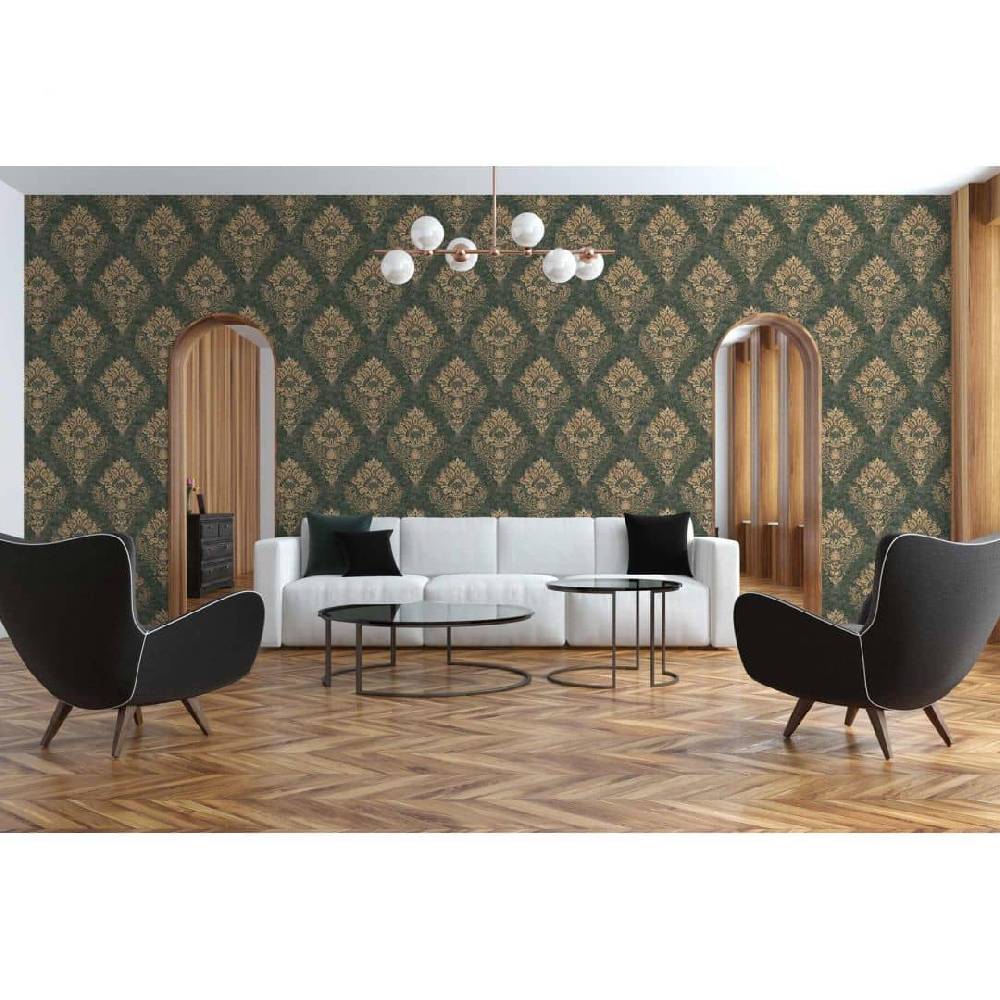 Kaeppel Barocktapete Vliestapete Livingwalls Metropolitan Stories Barocktapete von A.S. Création 379011 in beige, braun, grün Versandkostenfrei