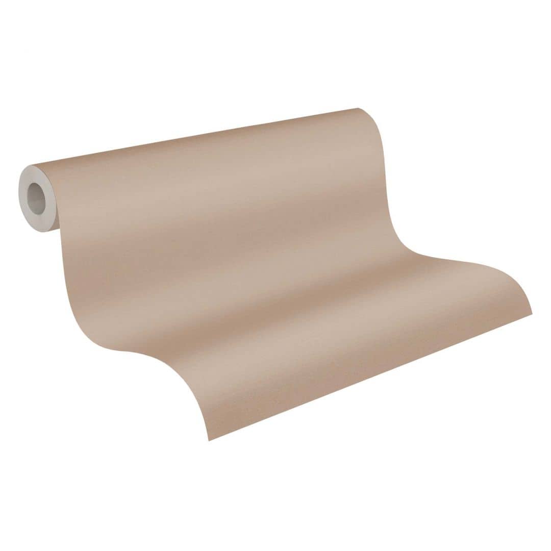Kaeppel Vliestapete Beige einfarbige Uni-Tapete von A.S. Creation modern leicht strukturiert matt Begrenztes Angebot