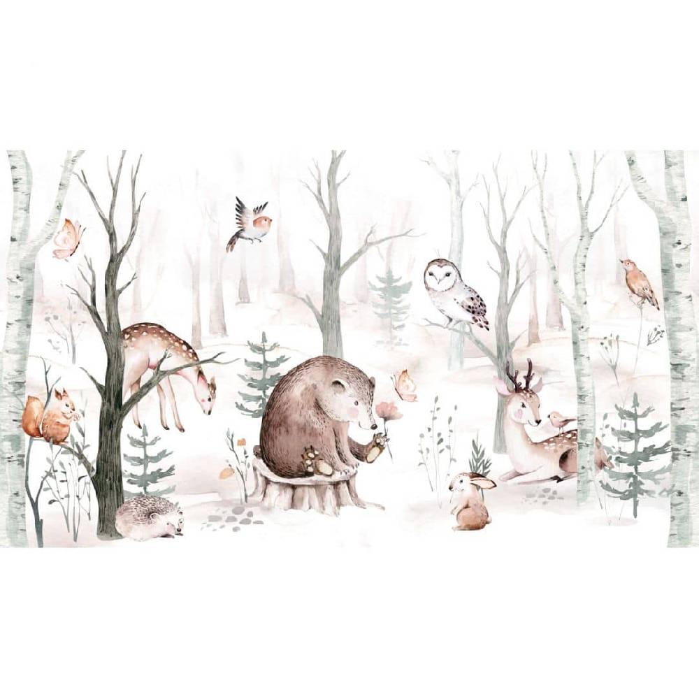 Kaeppel Fototapete Kvilis - Tierfreunde im Wald Exklusive Angebote