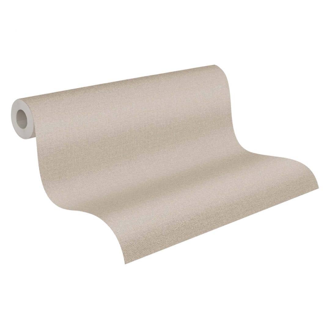 Kaeppel Tapete Greige - Uni Vliestapete Beige Grau - Stoffoptik Wandtapete Riesige Ersparnisse