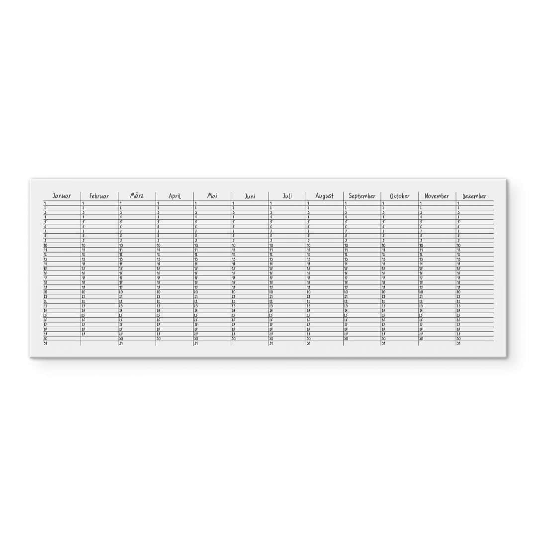 Kaeppel Memoboard Glas/Acryl Jahresplaner Panorama - transparent Fabrikladen