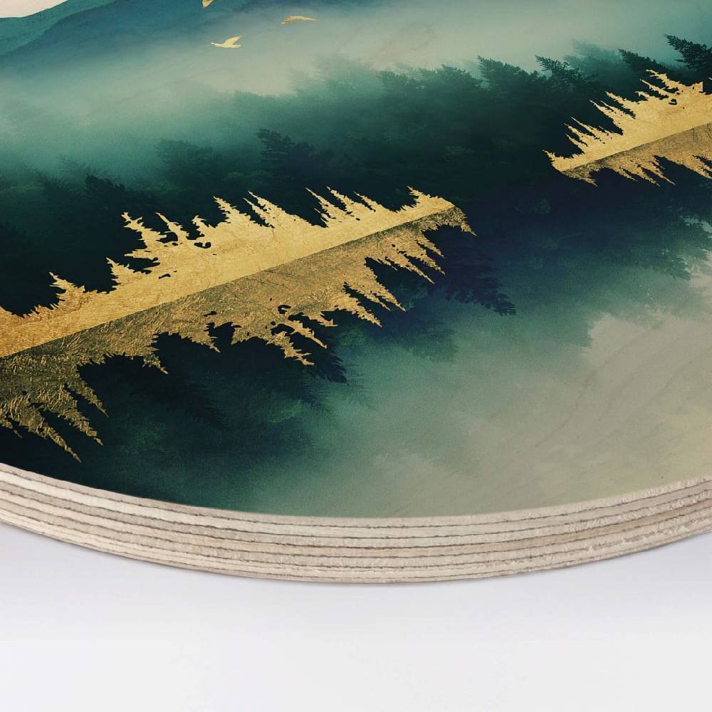 Kaeppel Holzbild SpaceFrog Designs - Morgenruhe - Rund Im Verkauf