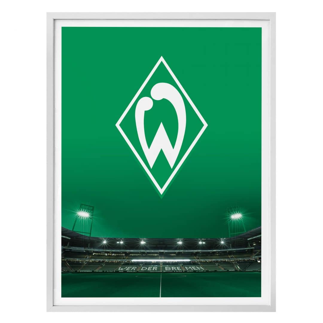 Kaeppel Poster Werder Bremen Logo mit Tribüne