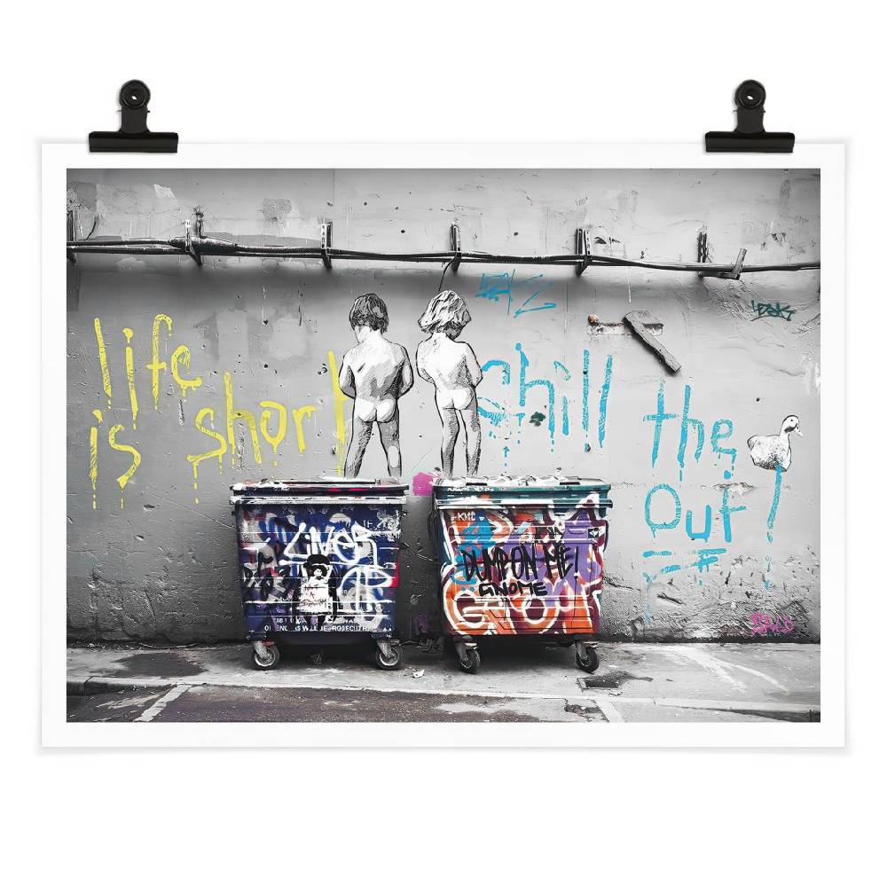 Kaeppel Poster Banksy - Life is short Schlussverkauf