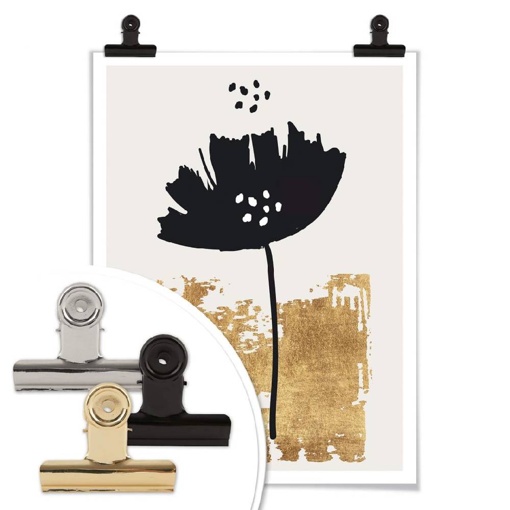 Kaeppel Poster Kubistika - Schwarze Blume Kostenloser Versand