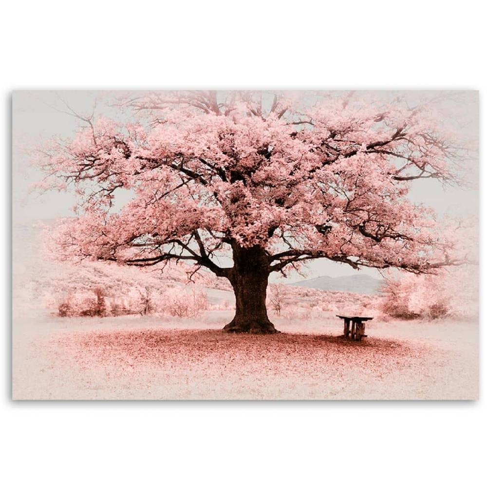 Kaeppel Leinwandbild, Rosa Baum Abstraktion Natur Sonderangebot