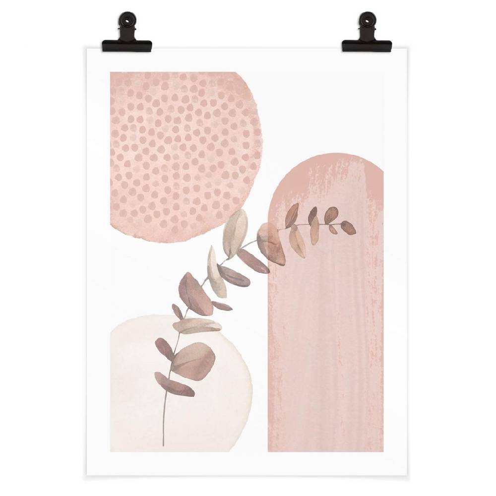 Kaeppel Poster Abstrakt - Moss - Boho in Rosa Preisnachlass
