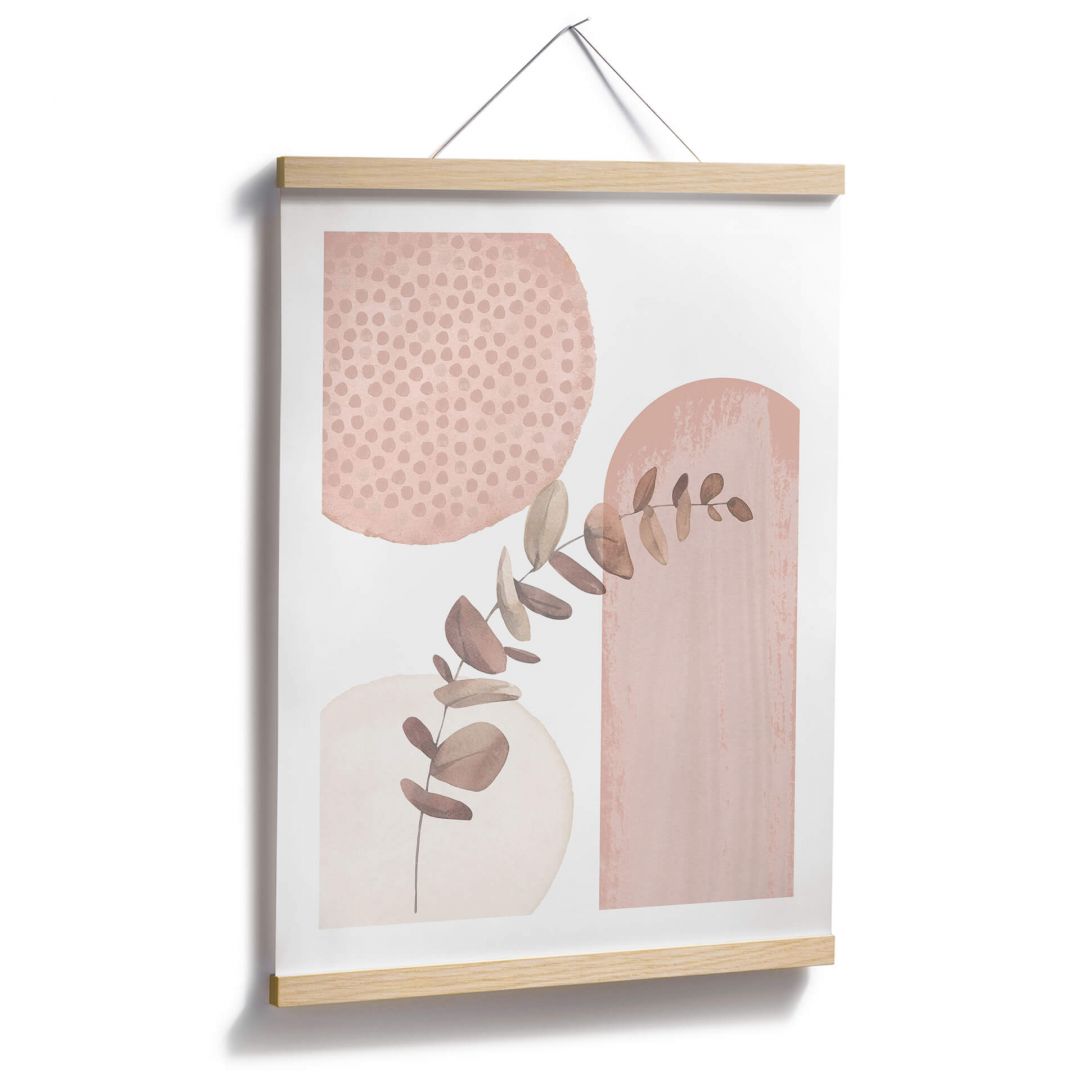 Kaeppel Poster Abstrakt - Moss - Boho in Rosa Preisnachlass