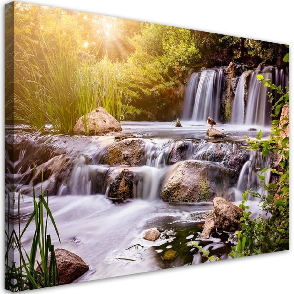 Kaeppel Leinwandbild, Wasserfall bei Sonnenuntergang Muttertagsangebot