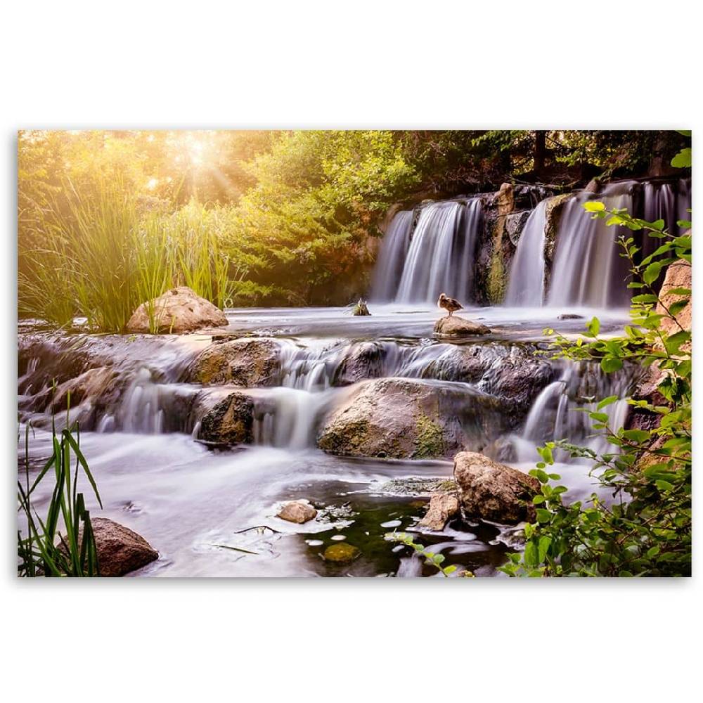 Kaeppel Leinwandbild, Wasserfall bei Sonnenuntergang Muttertagsangebot