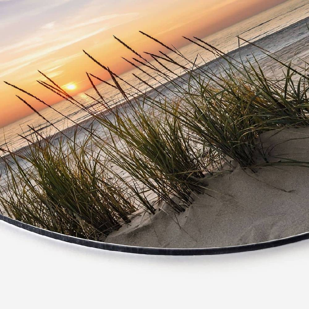 Kaeppel Wandbild Düne am Strand bei Sonnenuntergang - Alu-Dibond Rund Zeitlich begrenztes Angebot