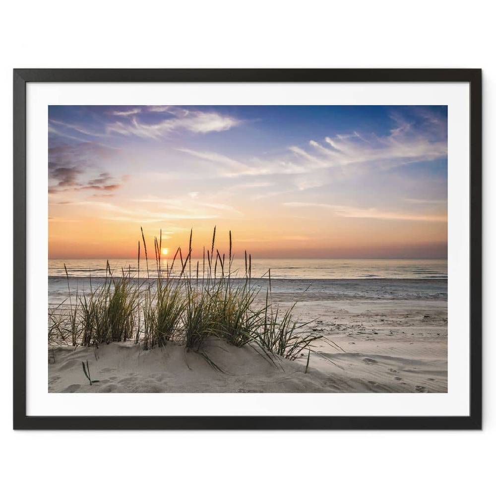 Kaeppel Poster Düne am Strand bei Sonnenuntergang