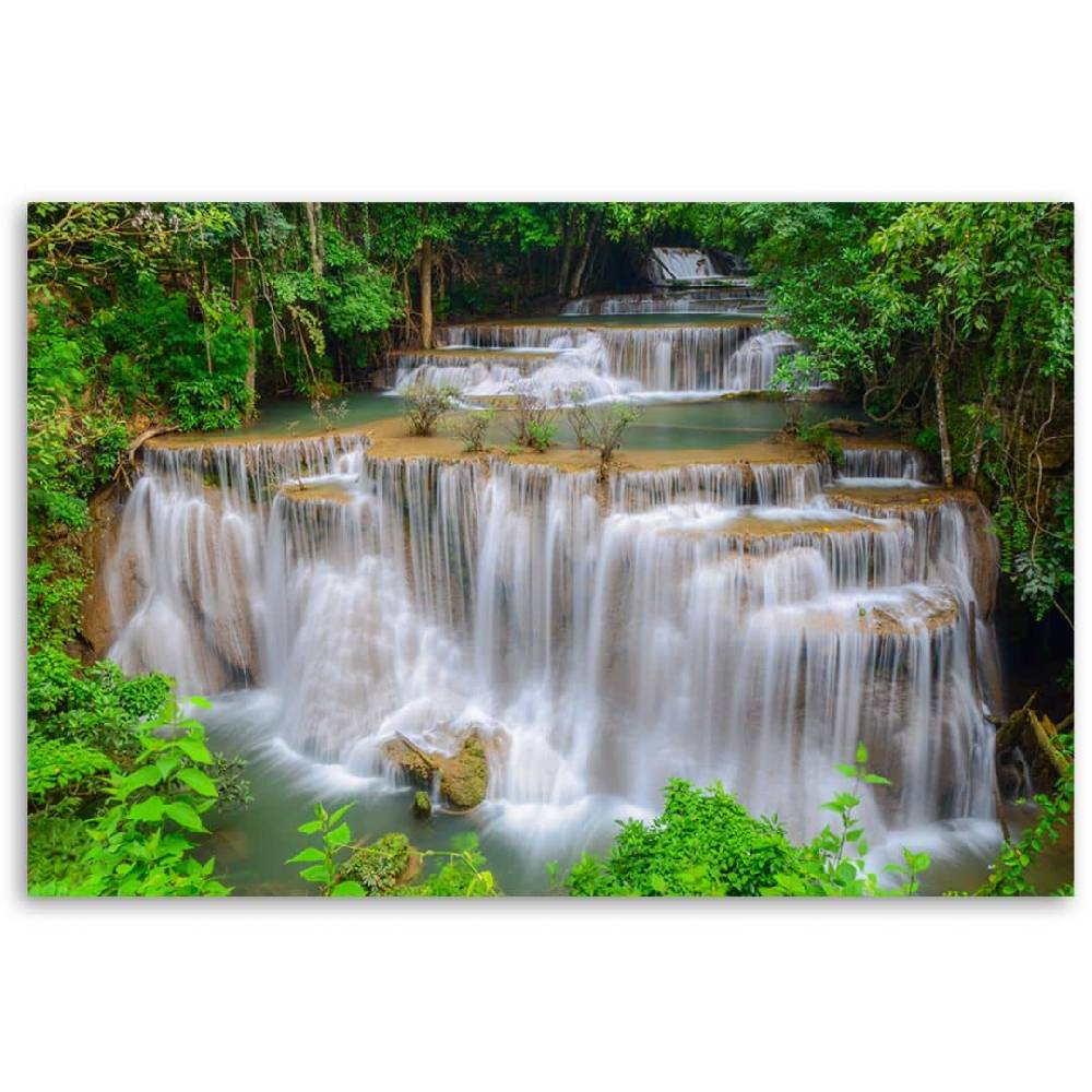 Kaeppel Leinwandbild, Wasserfall Natur Wald Bis zu 50% Rabatt