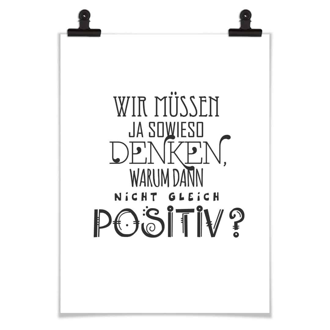 Kaeppel Poster Wir müssen ja sowieso denken Bis zu 60% Rabatt