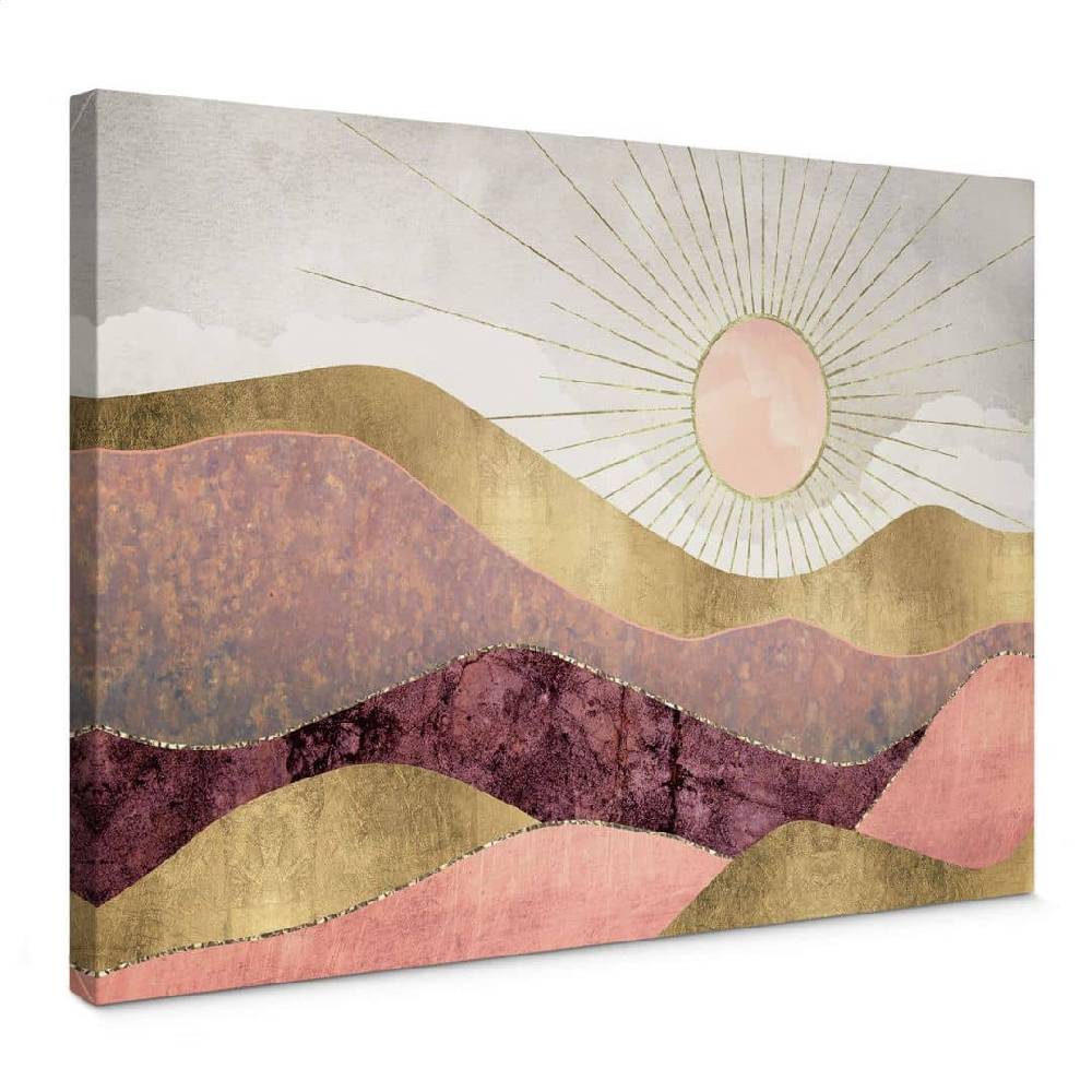 Kaeppel Leinwandbild SpaceFrog Designs - Rosa Sonne Riesige Rabatte